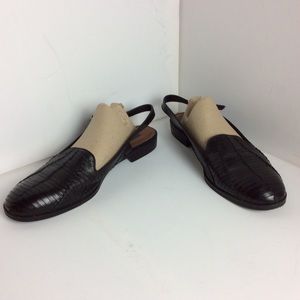 G. H. Bass Leather Sling back Loafers Size 11